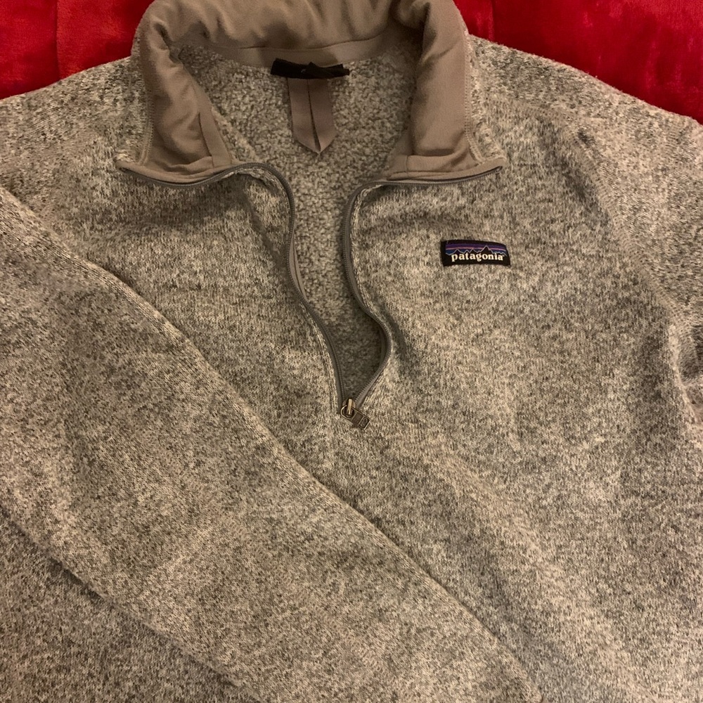 Patagonia quarter zip grey pullover womens large